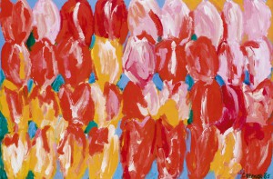 Dutch Tulip Field-Nr.5 (1965) olieverf op doek 153x229-cm collectie Galerie Centaur
