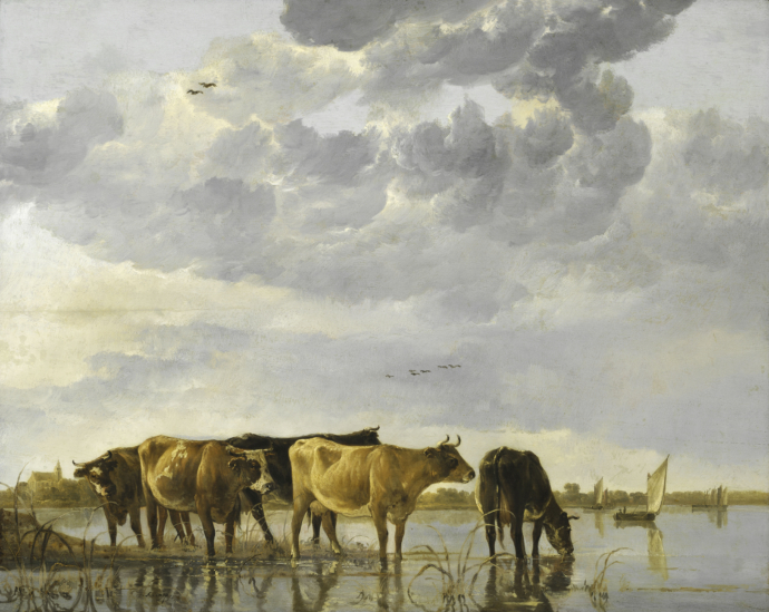 Aelbert Cuyp, Riviergezicht met koeien, ca 1650, Museum of Fine Arts, Budapest