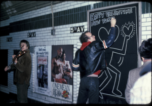 Keith Haring in Subway, 1983, Tseng Kwong Chi
