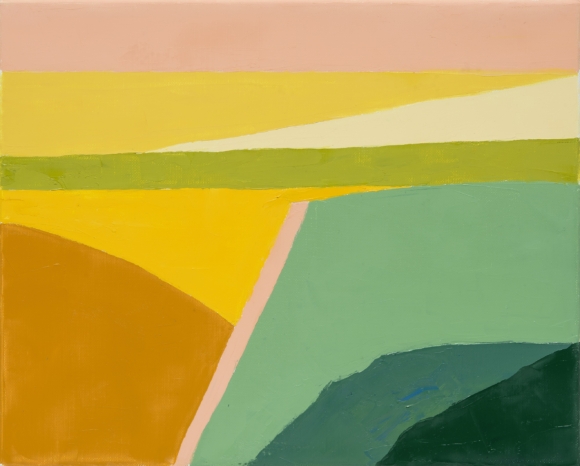 Etel Adnan, 'Zonder titel', 2014, olieverf op doek, 38 x 46 cm. Collection Jean Frémon. © The Estate of Etel Adnan. Courtesy Galerie Lelong & Co., Paris/New York