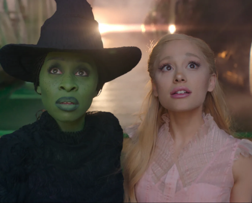 Cynthia Erivo en Ariana Grande als Elphaba en Glinda